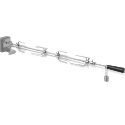 vidaXL BBQ Draaispit met motor staal 1000 mm