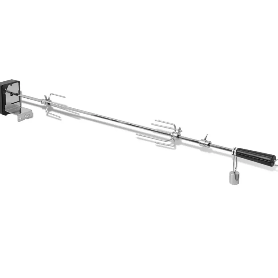 vidaXL BBQ Draaispit met motor staal 1000 mm