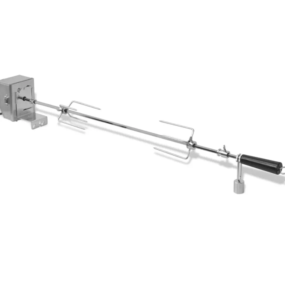 vidaXL BBQ Draaispit met professionele motor staal 900 mm