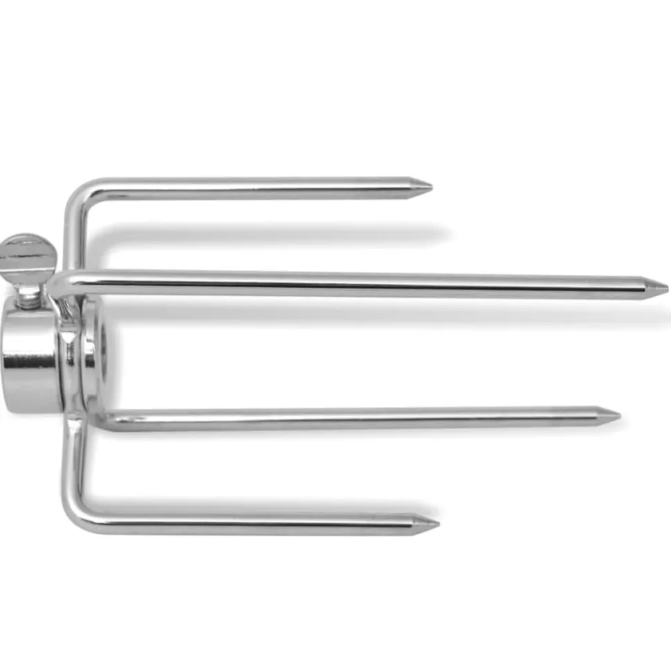 vidaXL BBQ Draaispit vorken 2 stuks staal