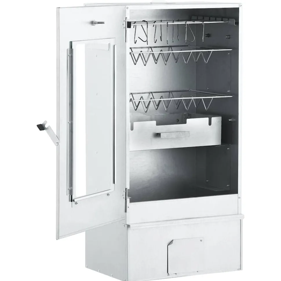 vidaXL BBQ-rookoven met 1 kg houtsnippers 44,5x29x83 cm
