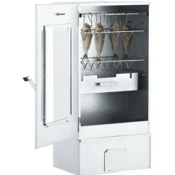 vidaXL BBQ-rookoven met koude rookgenerator gegalvaniseerd staal