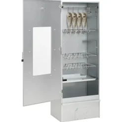 vidaXL BBQ-rookoven met koude rookgenerator gegalvaniseerd staal