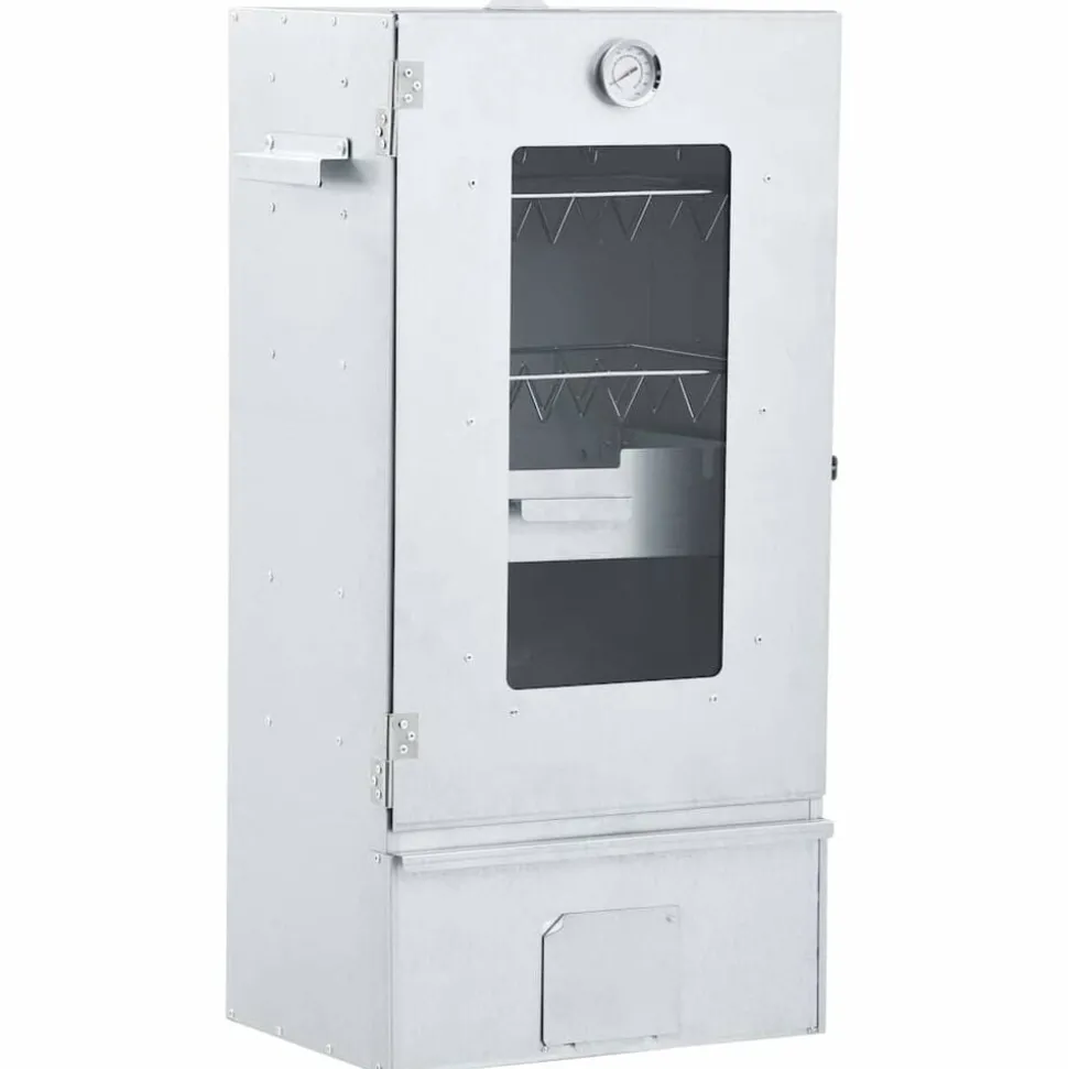 vidaXL BBQ-rookoven met koude rookgenerator gegalvaniseerd staal