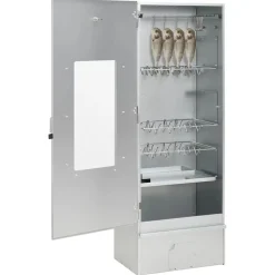 vidaXL BBQ-rookoven met koude rookgenerator gegalvaniseerd staal
