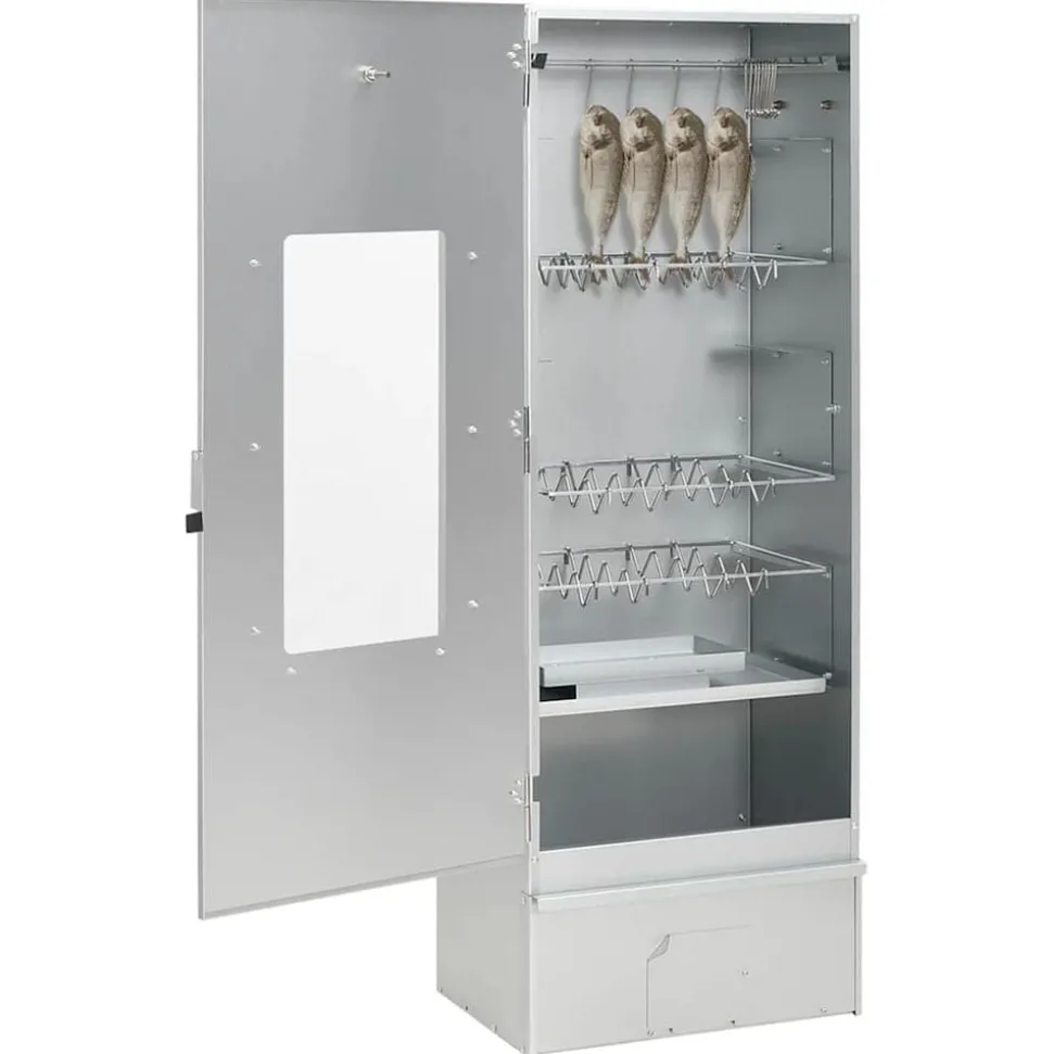 vidaXL BBQ-rookoven met koude rookgenerator gegalvaniseerd staal