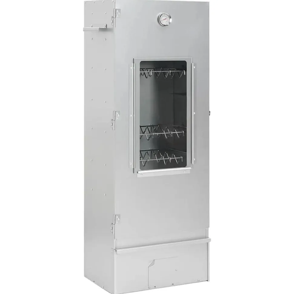 vidaXL BBQ-rookoven met koude rookgenerator gegalvaniseerd staal