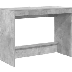 vidaXL Bed Bureau Beton Grijs 100 x 45 x 75 cm Bewerkt hout
