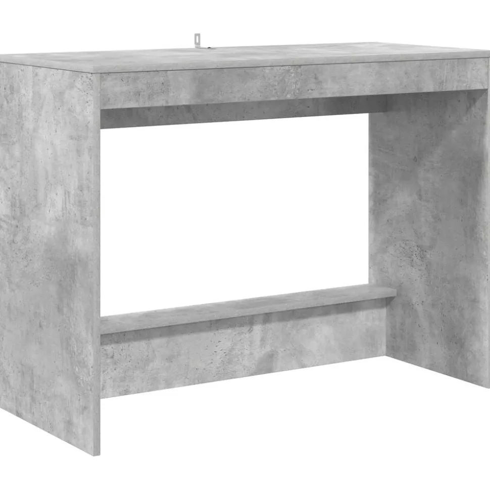 vidaXL Bed Bureau Beton Grijs 100 x 45 x 75 cm Bewerkt hout
