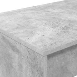 vidaXL Bed Bureau Beton Grijs 100 x 45 x 75 cm Bewerkt hout
