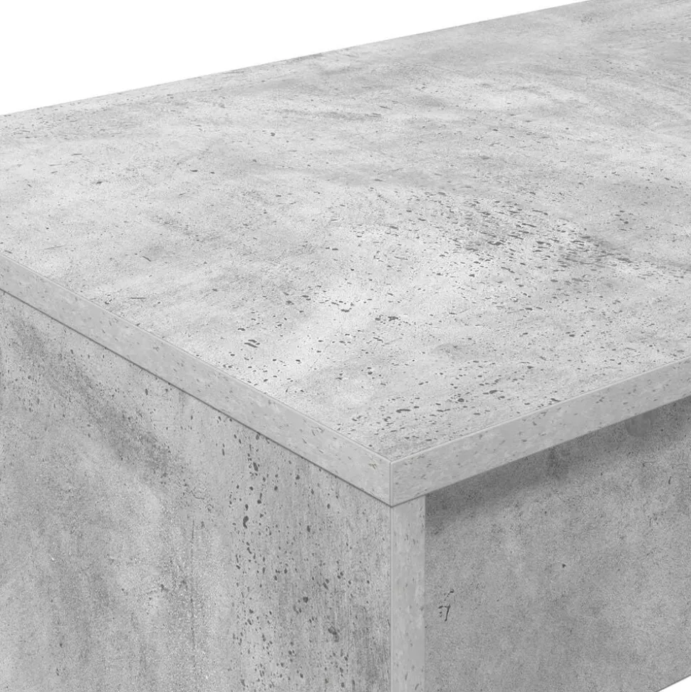 vidaXL Bed Bureau Beton Grijs 100 x 45 x 75 cm Bewerkt hout