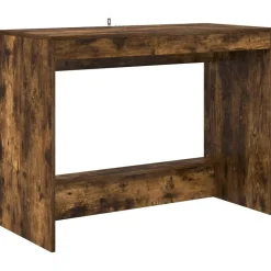 vidaXL Bed Bureau Gerookt eiken 100 x 45 x 75 cm Bewerkt hout