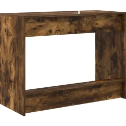 vidaXL Bed Bureau Gerookt eiken 100 x 45 x 75 cm Bewerkt hout