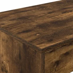 vidaXL Bed Bureau Gerookt eiken 100 x 45 x 75 cm Bewerkt hout