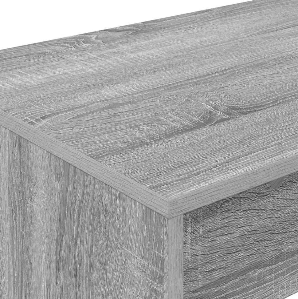 vidaXL Bed Bureau Grijs Sonoma 100 x 45 x 75 cm Bewerkt hout