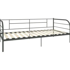 vidaXL Bedbank metaal grijs 90x200 cm