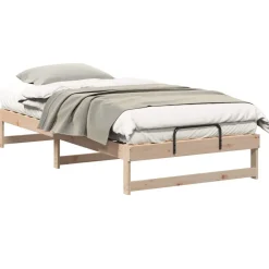 vidaXL Bedframe Bruin 100 x 200 cm Massief grenenhout