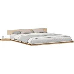 vidaXL Bedframe Bruin 200 x 200 cm Hout