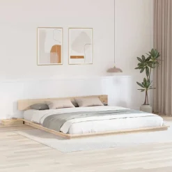 vidaXL Bedframe Bruin 200 x 200 cm Hout