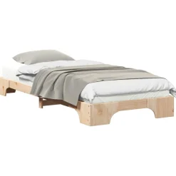 vidaXL Bedframe Bruin 80 x 210 cm Massief grenenhout