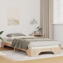 vidaXL Bedframe Bruin 80 x 210 cm Massief grenenhout