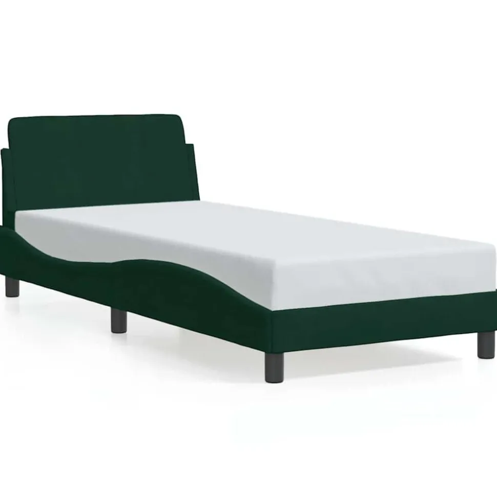 vidaXL Bedframe "Dover" 80x200 cm fluweel donkergroen