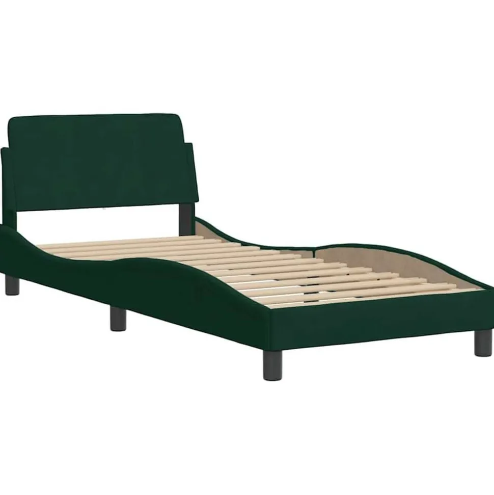 vidaXL Bedframe "Dover" 80x200 cm fluweel donkergroen