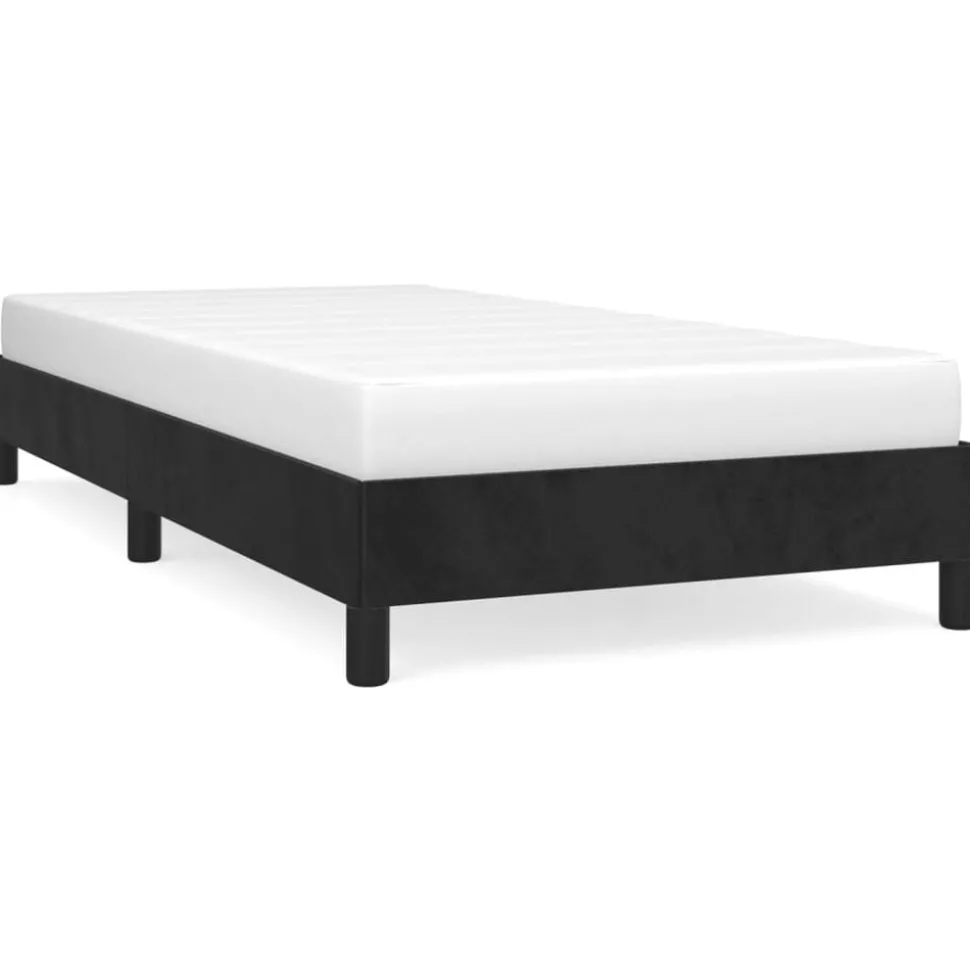 vidaXL Bedframe fluweel zwart 80x200 cm