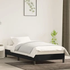vidaXL Bedframe fluweel zwart 80x200 cm