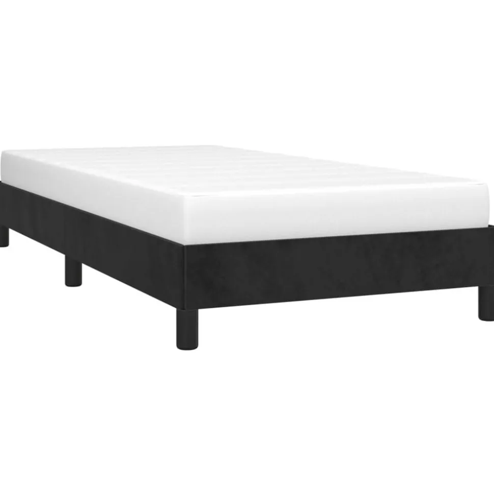 vidaXL Bedframe fluweel zwart 80x200 cm