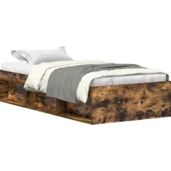 vidaXL Bedframe gerookt eikenkleurig 90x200 cm
