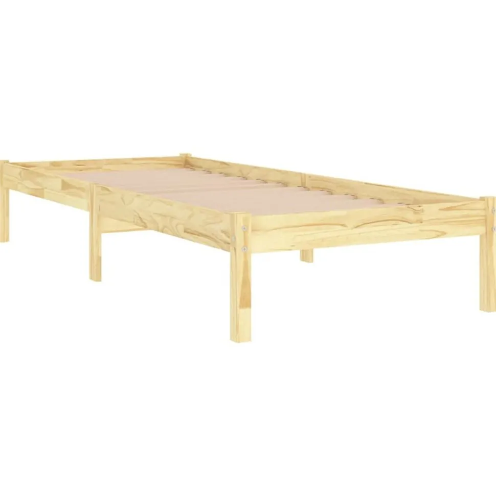 vidaXL Bedframe massief hout 75x190 cm