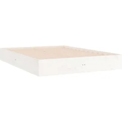vidaXL Bedframe massief hout wit 200x200 cm