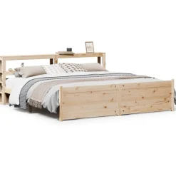 vidaXL Bedframe met hoofdbord massief grenenhout 200x200 cm