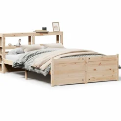 vidaXL Bedframe met hoofdbord massief grenenhout 120x200 cm