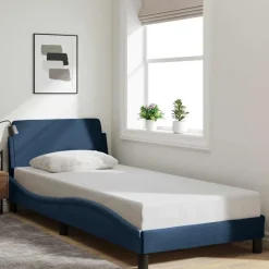 vidaXL Bedframe met hoofdeinde "Dover" 80x200 cm stof blauw