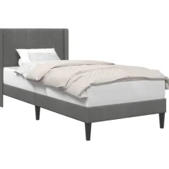 vidaXL Bedframe met hoofdeinde Donkergrijs 80 x 200 cm Fluweel