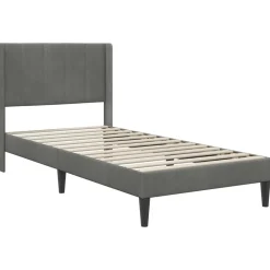 vidaXL Bedframe met hoofdeinde Donkergrijs 80 x 200 cm Fluweel