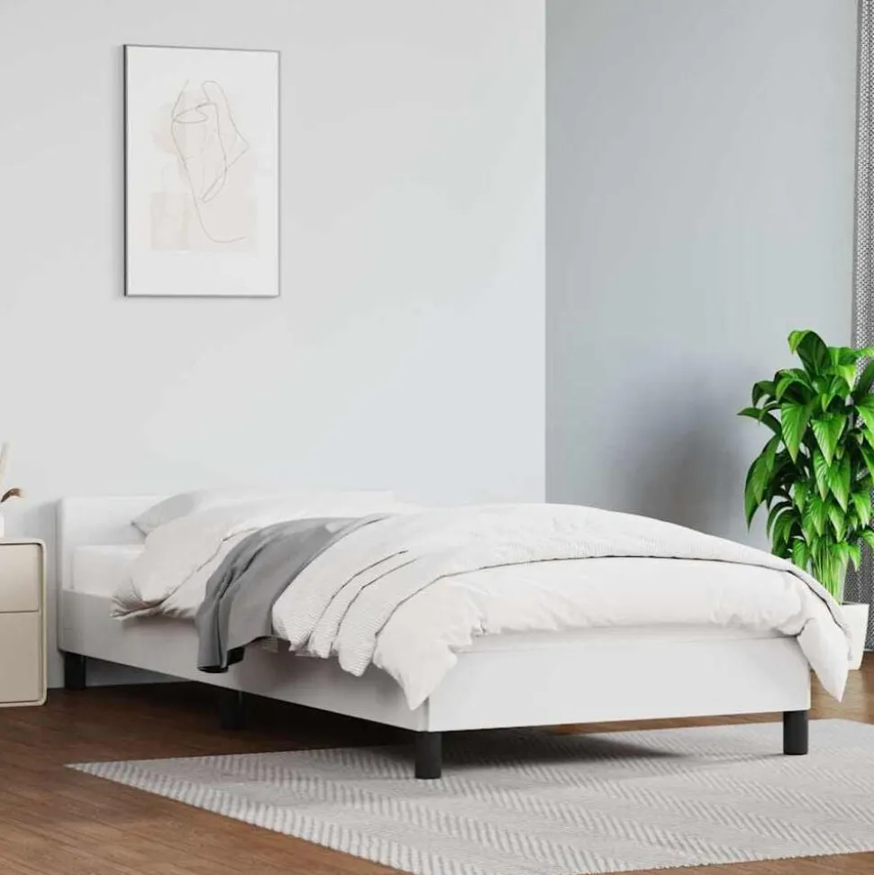 vidaXL Bedframe met hoofdeinde zonder matras 80x200 cm wit