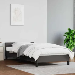 vidaXL Bedframe met hoofdeinde zonder matras 80x200 cm grijs