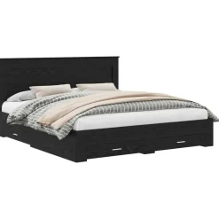 vidaXL Bedframe met lade met hoofdeinde met opslag Bewerkt hout