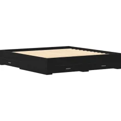 vidaXL Bedframe met lade Zwart Eiken 180 x 200 cm Bewerkt hout