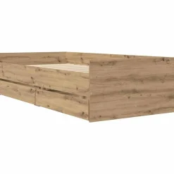 vidaXL Bedframe met lade Artisan Eiken 100 x 200 cm Massief grenenhout