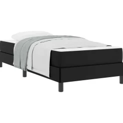 vidaXL Bedframe met matras Zwart 80 x 200 cm Stof