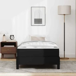 vidaXL Bedframe met matras Zwart 80 x 200 cm Stof