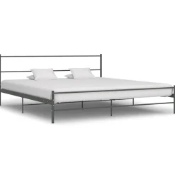 vidaXL Bedframe metaal grijs 180x200 cm