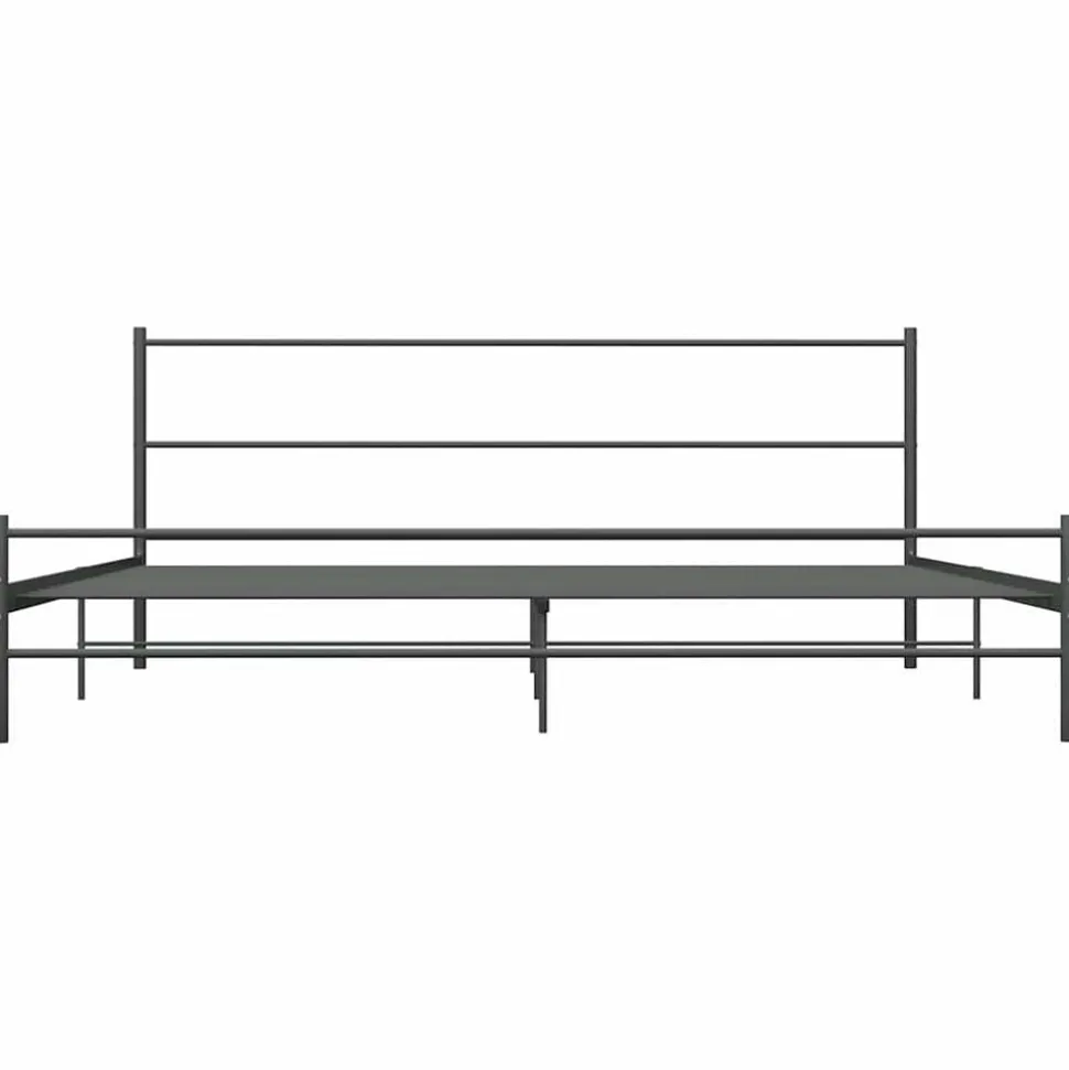 vidaXL Bedframe metaal grijs 180x200 cm
