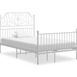 vidaXL Bedframe metaal wit 120x200 cm