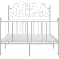 vidaXL Bedframe metaal wit 120x200 cm