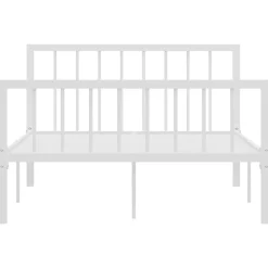 vidaXL Bedframe metaal wit 120x200 cm